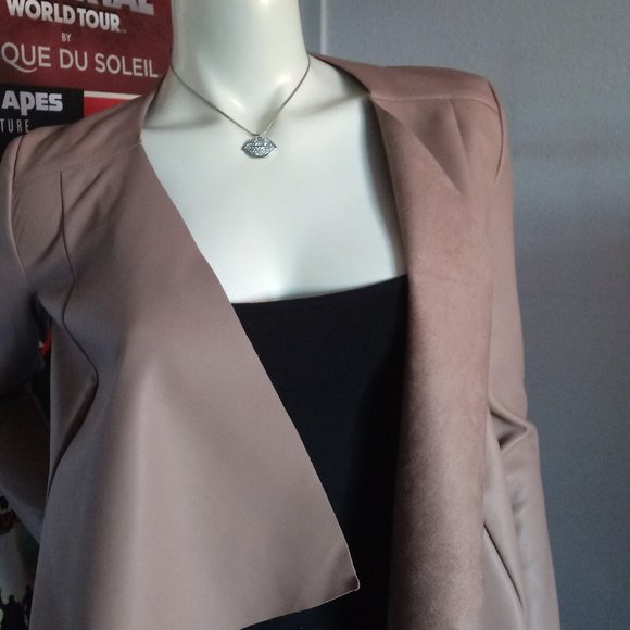 Just Fab Camel Drape front jacket - Picture 10 of 15